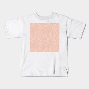 Floral Decor in Blush Pink / Abstract Plants, Elegant Pattern Kids T-Shirt